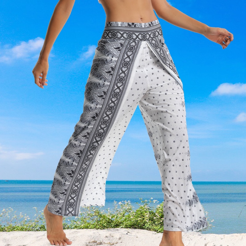 2019 Yoga Pants Women Running Pants Tights for Women Loose Yoga Trousers Baggy Boho Aladdin Jumpsuit 2