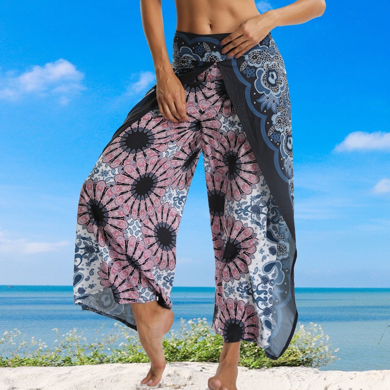 TARSE Womens Wide Leg Pants Casual Loose Yoga Sweatpants 017